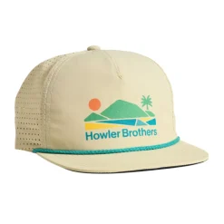 Head & Neckwear-Howler Brothers Aperture Tech Strapback Bahia de Howler : Stone