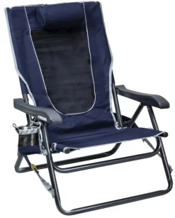 Camp Furniture-GCI Outdoor Backpack Event Chair Indigo Blue