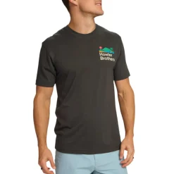 T-Shirts-Howler Brothers Bahia de Howler T-Shirt for Men Antique Black