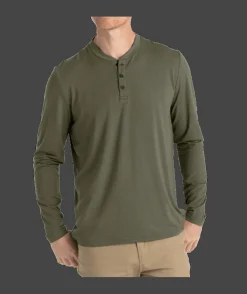 Shirts-Free Fly Apparel Bamboo Flex Henley for Men