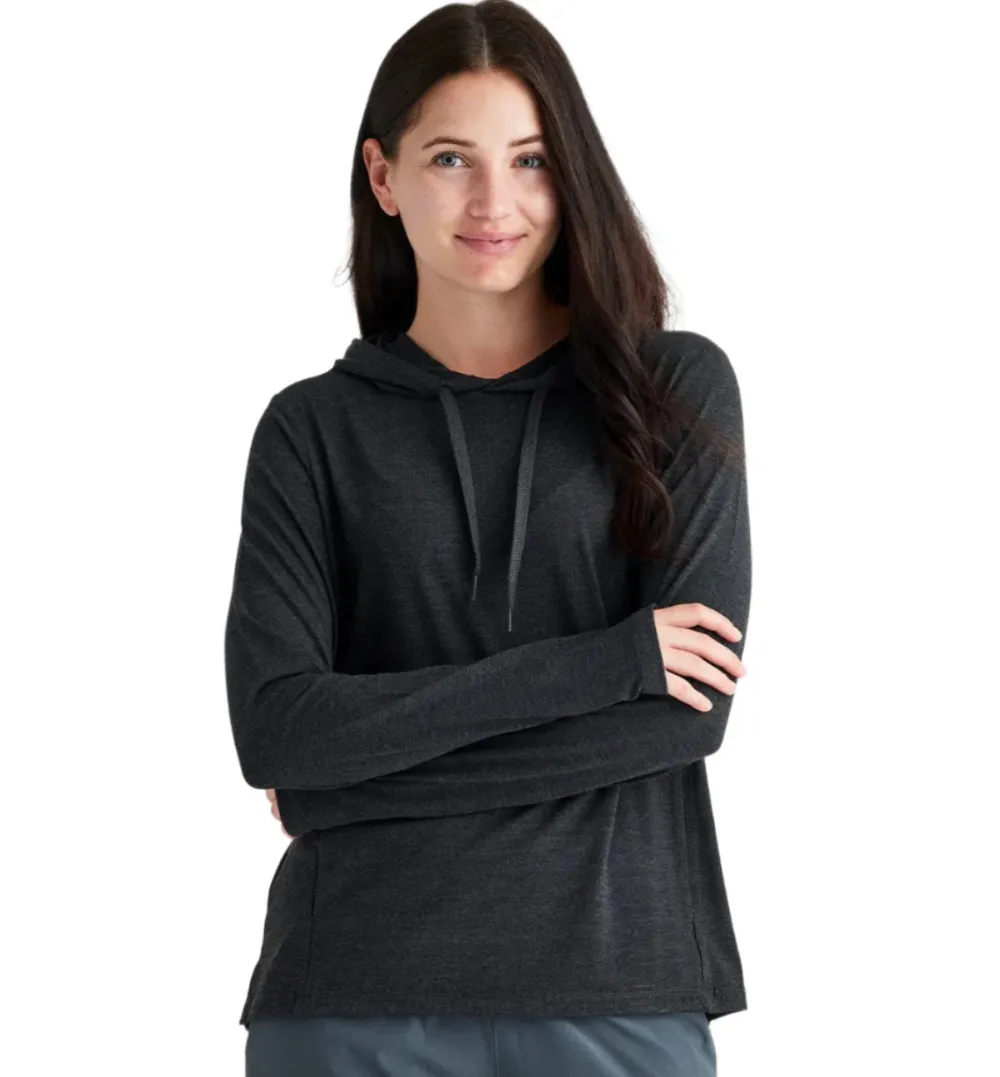 Sweaters & Hoodies|Performance Shirts-Free Fly Apparel Bamboo Flex Hoodie for Women (SALE) Heather Black