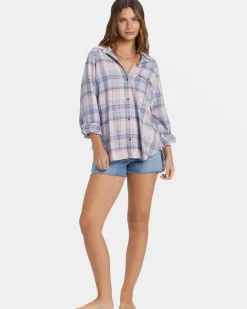 Shirts-Billabong Best Time Long Sleeve Shirt for Women (SALE)