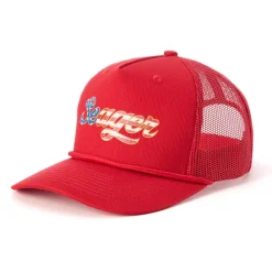 Head & Neckwear-Seager Big USA Trucker Hat