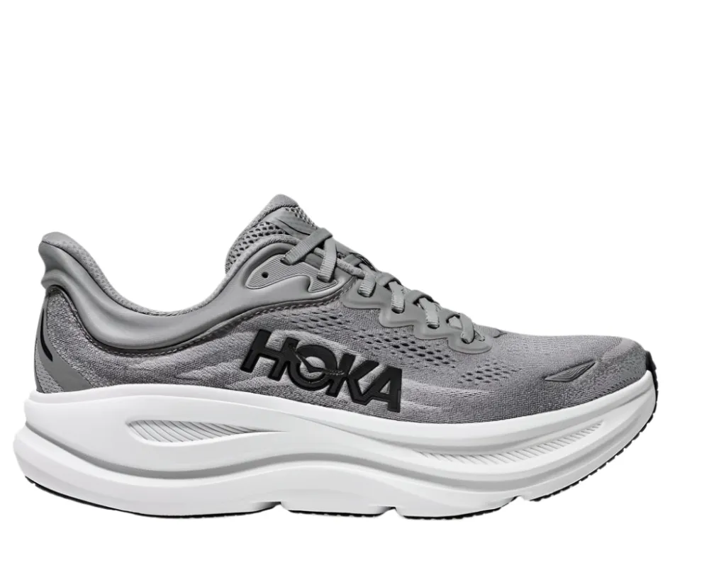 Shoes-Hoka Bondi 9 for Men - Wide Galactic Grey / Stellar Grey