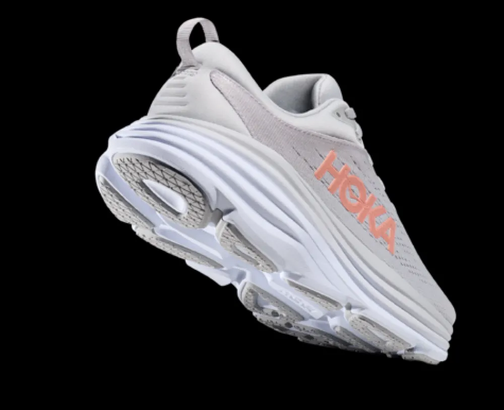Shoes-Hoka Bondi 8 Shoes for Women Harbor Mist/Lunar Rock