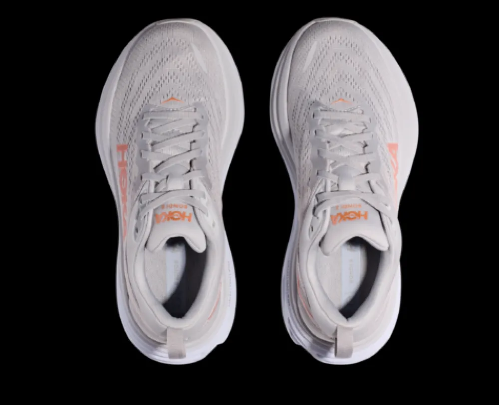 Shoes-Hoka Bondi 8 Shoes for Women Harbor Mist/Lunar Rock