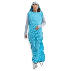 Sleeping Bags & Pads-Sea To Summit Breeze Sleeping Bag Liner Atoll Blue