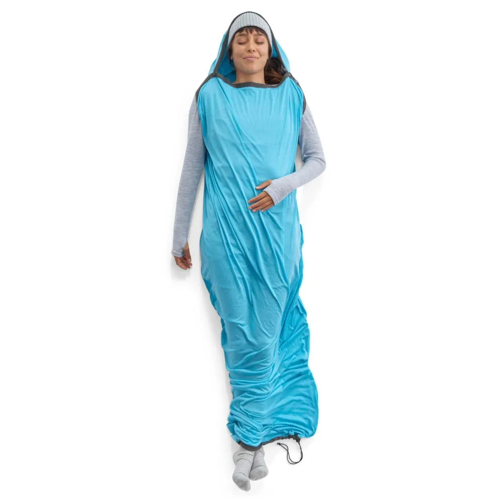 Sleeping Bags & Pads-Sea To Summit Breeze Sleeping Bag Liner Atoll Blue
