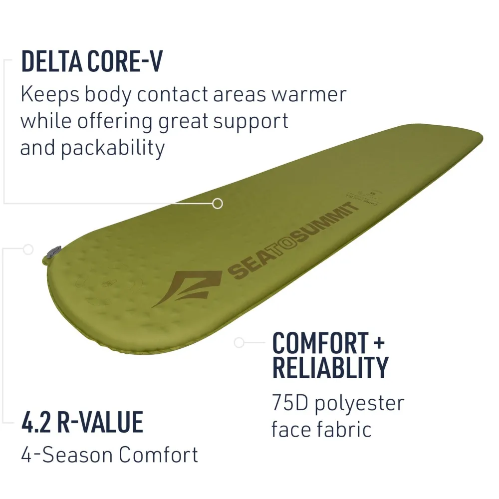 Sleeping Bags & Pads-Sea To Summit Camp Self-Inflating Sleeping Mat Green