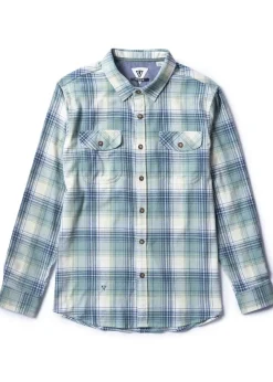 Shirts-Vissla Central Coast Eco Long Sleeve Flannel for Men (SALE)