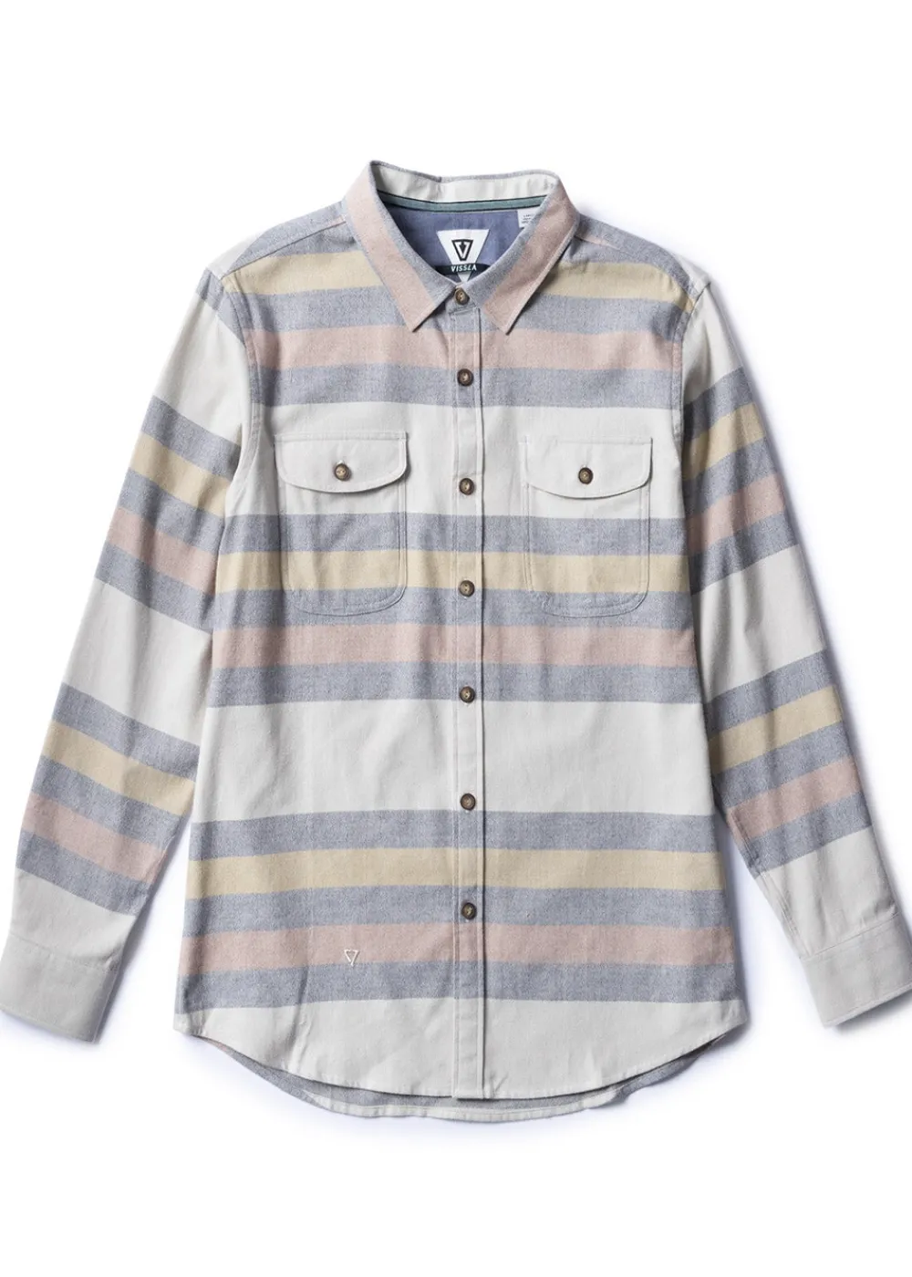 Shirts-Vissla Central Coast Eco Long Sleeve Flannel for Men (SALE)
