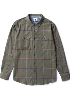 Shirts-Vissla Central Coast Eco Long Sleeve Flannel for Men (SALE)
