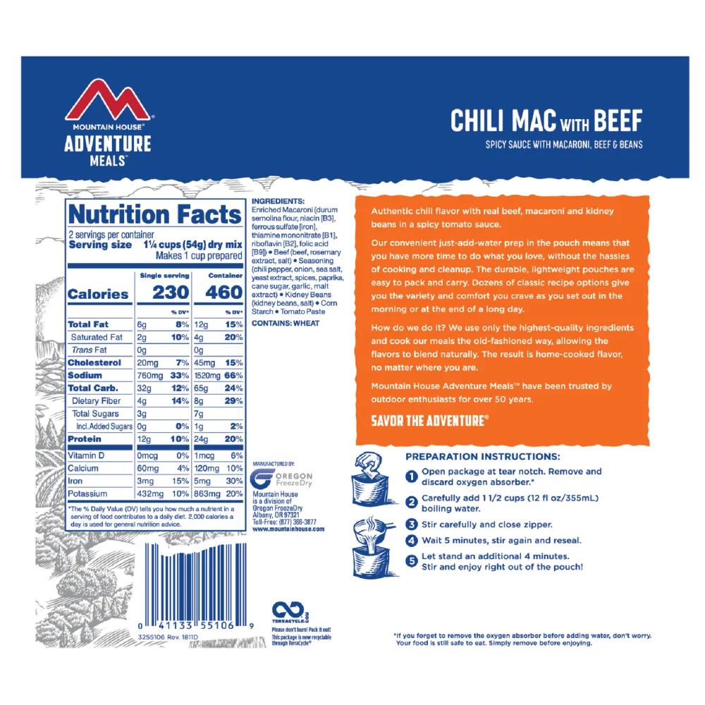 Food-Mountain House Chili Mac with Beef One Color