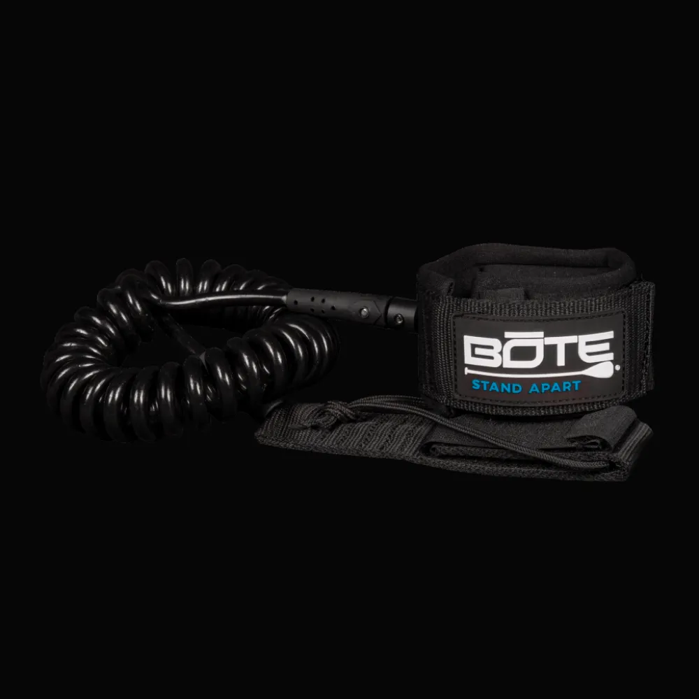 Sup & Kayak-Bote Coiled Leash Black