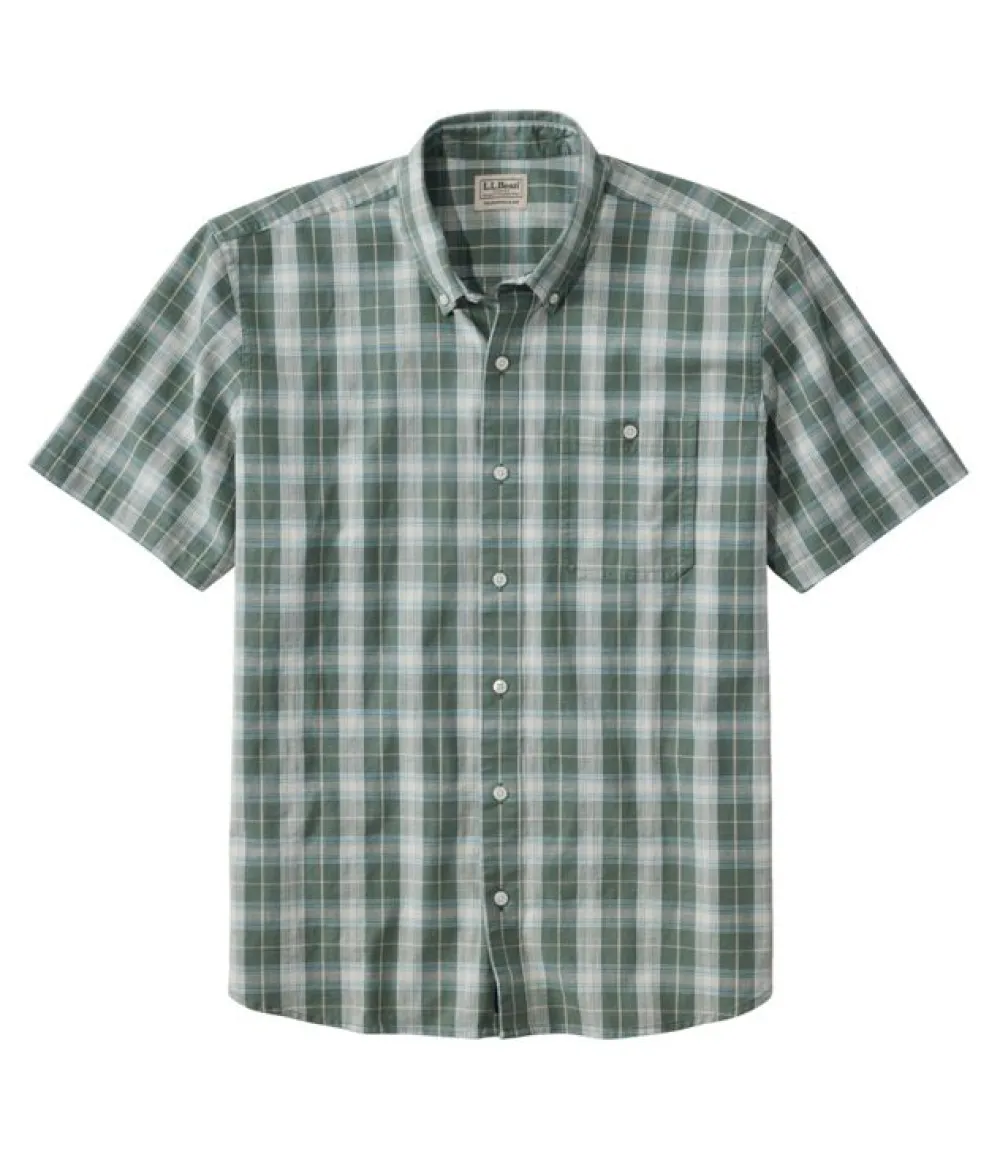 Shirts-L.L.Bean Comfort Stretch Chambray Short Sleeve Shirt for Men (SALE)