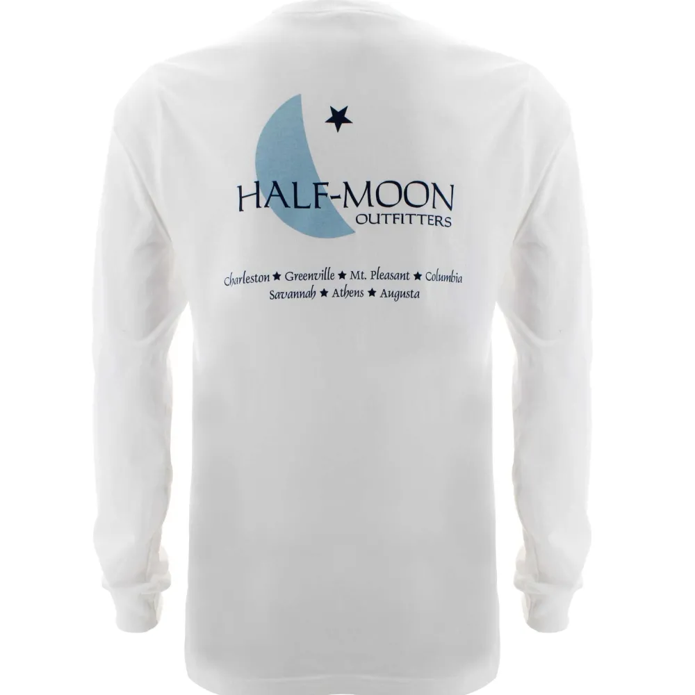 T-Shirts|T-Shirts-Half-Moon Outfitters Crescent Logo Long Sleeve T-Shirt (FINAL SALE)