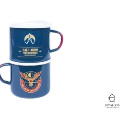 Bottles & Mugs-Half-Moon Outfitters Emalco Enamel Threadworks Mug - 9cm Blue
