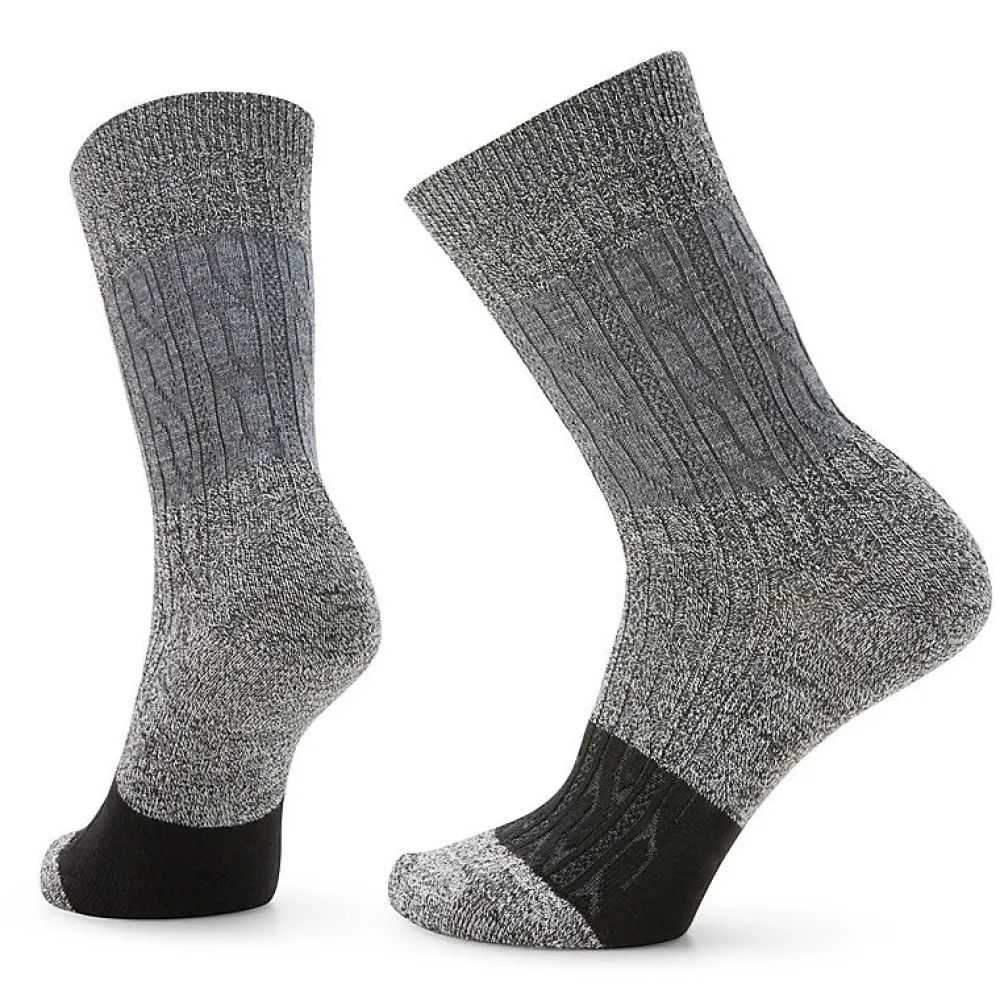 Socks-Smartwool Everyday Color Block Cable Zero Cushion Crew Socks for Women