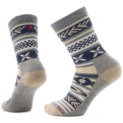 Socks|Socks-Smartwool Everyday Cozy Cabin Games Full Cushion Crew Socks Medium Gray