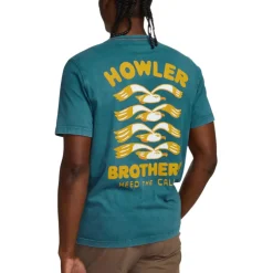 T-Shirts-Howler Brothers Flocka Seagulls Cotton T-Shirt for Men Storm