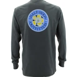 T-Shirts|T-Shirts-Half-Moon Outfitters Flower Logo Long Sleeve T-Shirt
