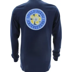 T-Shirts|T-Shirts-Half-Moon Outfitters Flower Logo Long Sleeve T-Shirt (FINAL SALE)
