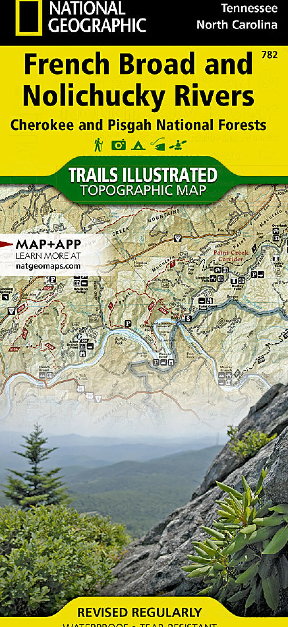 Literature-Trails Illustrated French Broad and Nolichucky Rivers Map None