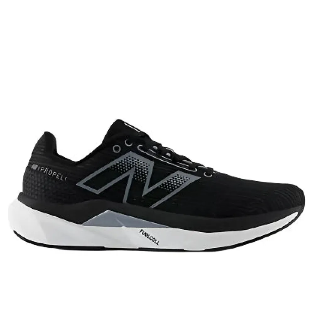 Shoes-New Balance FuelCell Propel v5 for Men (SALE) Black w/ White and Steel
