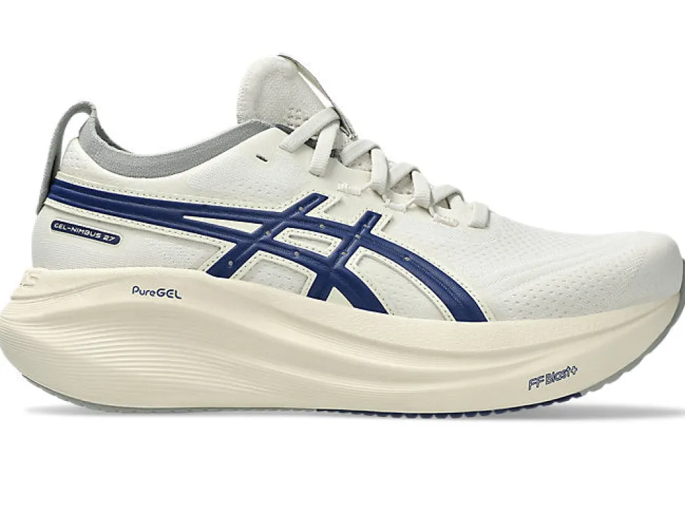 Shoes-Asics Gel Nimbus 27 for Women Birch/Indigo Blue