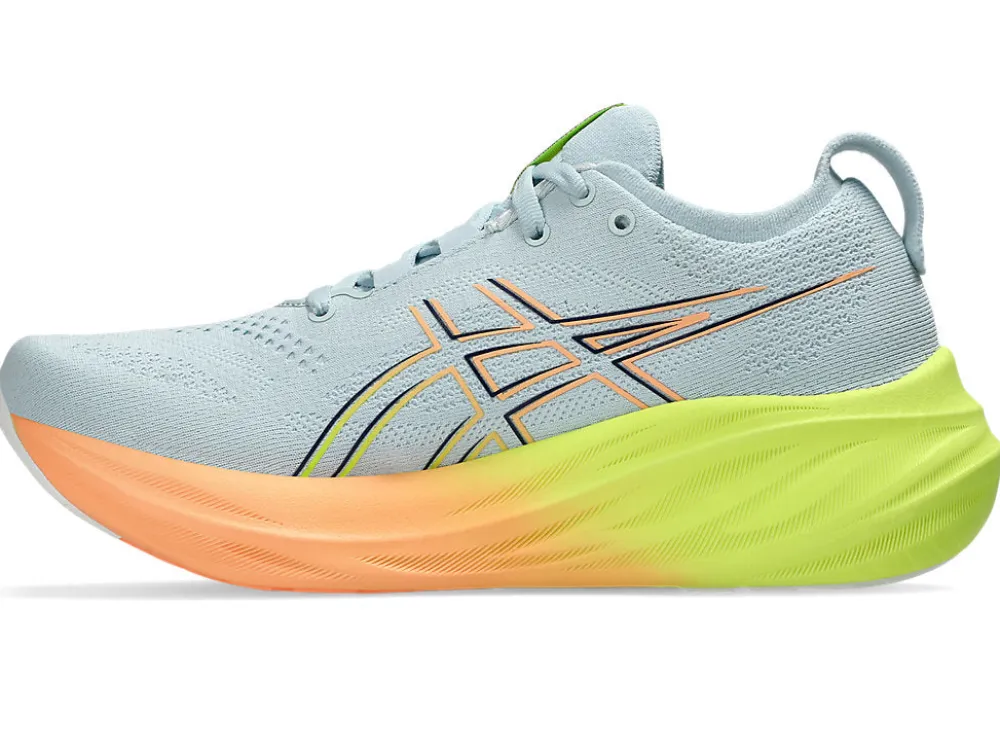 Shoes-Asics Gel-Nimbus 26 for Women (FINAL SALE) Cool Grey/Safety Yellow