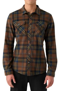 Shirts-O'Neill Glacier Plaid Superfleece Overshirt for Men (SALE)