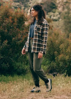 Shirts-Prana Golden Canyon Flannel for Women (SALE) Dark Sepia