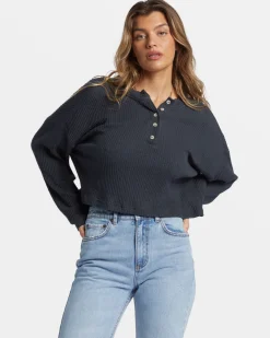 Shirts-Billabong Good Catch Henley T-Shirt for Women (SALE)
