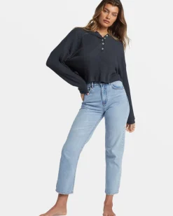 Shirts-Billabong Good Catch Henley T-Shirt for Women (SALE)
