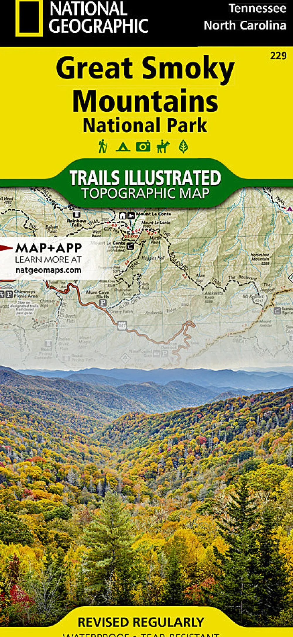 Literature-Trails Illustrated Great Smoky Mountain National Park Map None