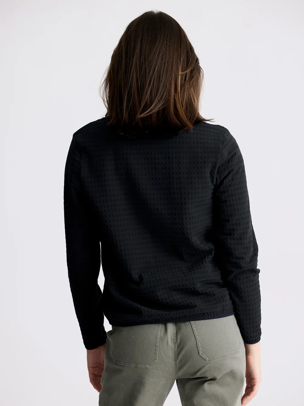 Casual|Fleece-Free Fly Apparel Gridback Fleece Jacket for Women Black