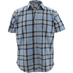 Shirts-Half-Moon Threadworks Short Sleeve Oxford Shirt for Men (SALE)