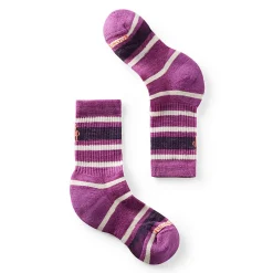 Socks-Smartwool Hike Light Cushion Striped Crew Socks for Kids
