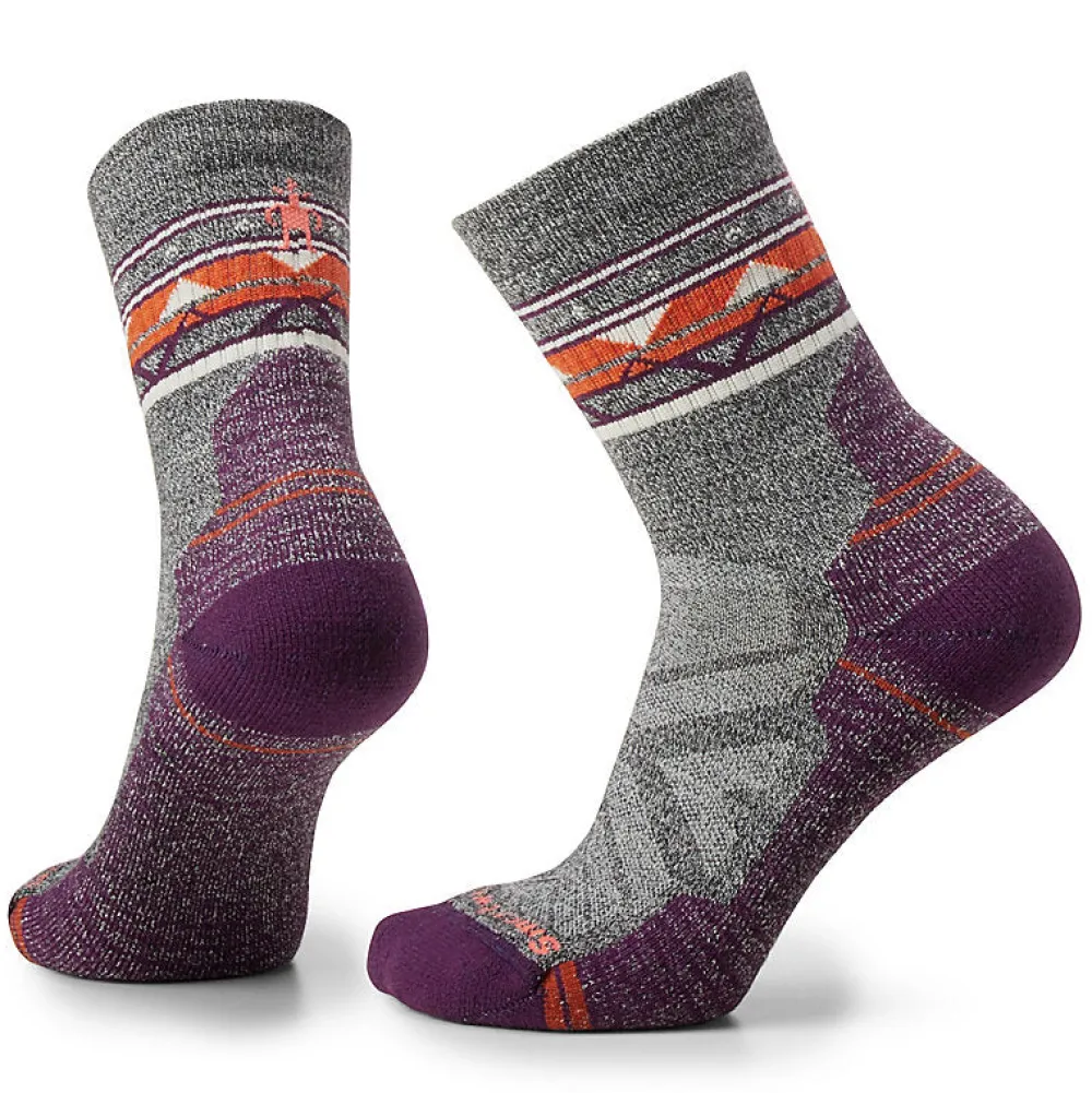 Socks-Smartwool Hike Light Cushion Zig-Zag Valley Mid Crew Socks for Women