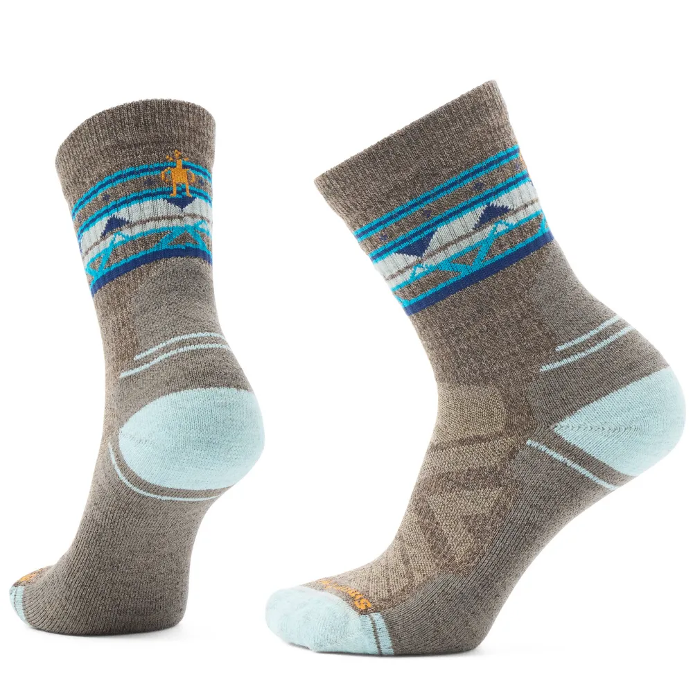 Socks-Smartwool Hike Light Cushion Zig-Zag Valley Mid Crew Socks for Women