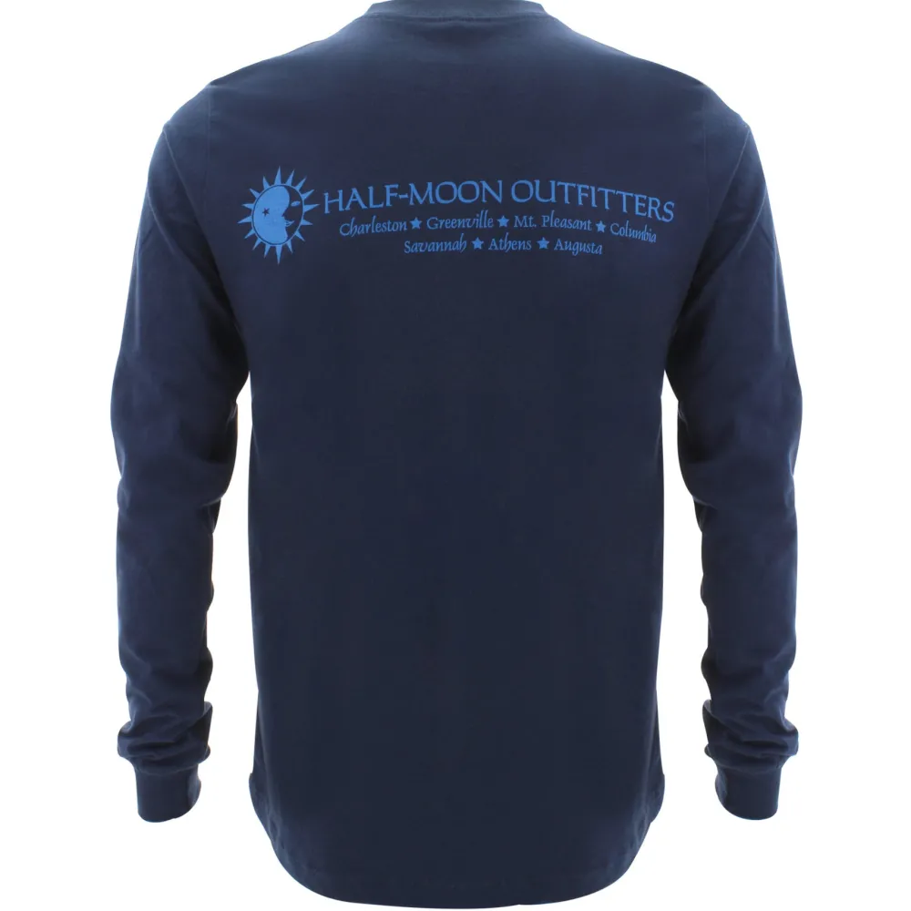 T-Shirts|T-Shirts-Half-Moon Outfitters HMO Logo Long Sleeve T-Shirt (FINAL SALE)