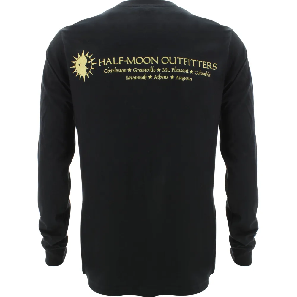 T-Shirts|T-Shirts-Half-Moon Outfitters HMO Logo Long Sleeve T-Shirt (FINAL SALE)