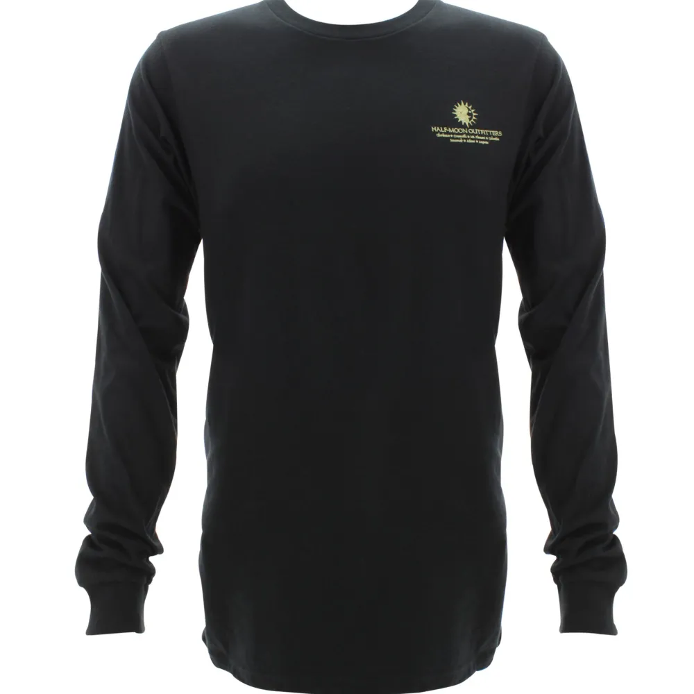T-Shirts|T-Shirts-Half-Moon Outfitters HMO Logo Long Sleeve T-Shirt (FINAL SALE)