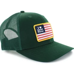 Head & Neckwear|Head & Neckwear-Half-Moon Outfitters I <3 Small Waves Flag Patch Trucker Hat