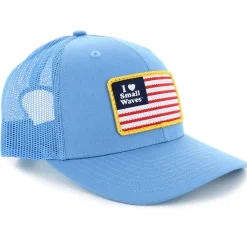 Head & Neckwear|Head & Neckwear-Half-Moon Outfitters I <3 Small Waves Flag Patch Trucker Hat