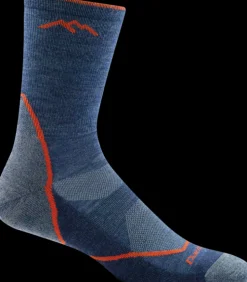 Socks-Darn Tough Light Hiker Micro Crew Light Cushion Socks for Men Denim