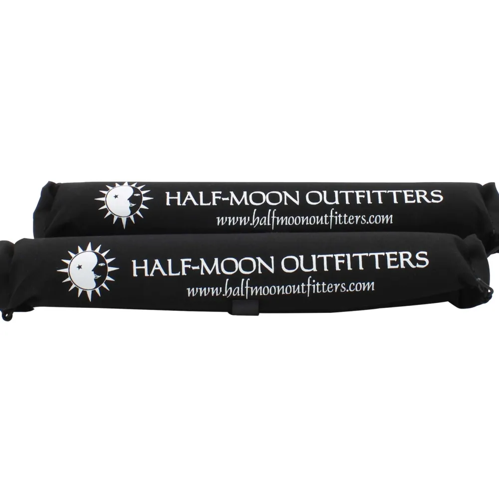Car Racks & Pads-Half-Moon Outfitters Logo Regular Split Bottom Rack Pads Black