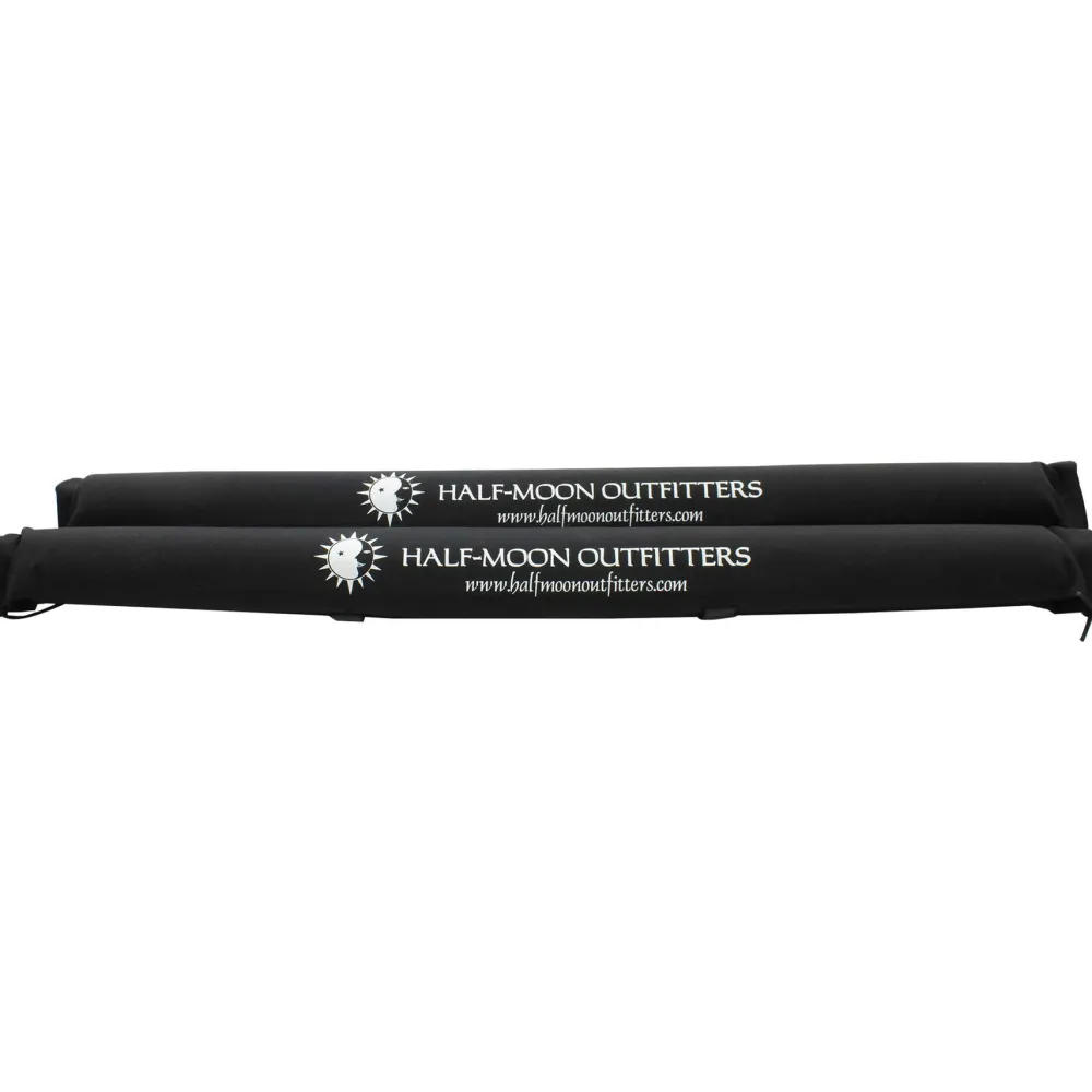 Car Racks & Pads-Half-Moon Outfitters Logo Regular Split Bottom Rack Pads Black