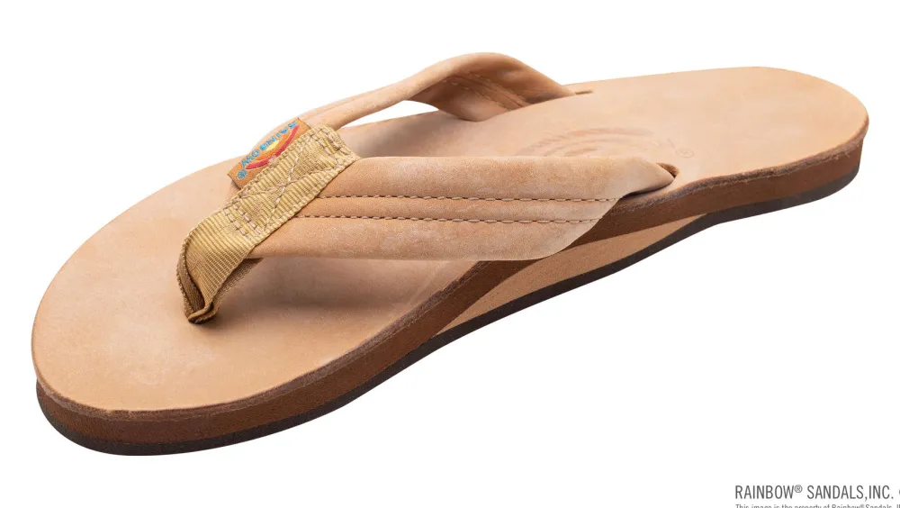 Sandals-Rainbow Luxury Leather Single Arch Support Sandals for Men
