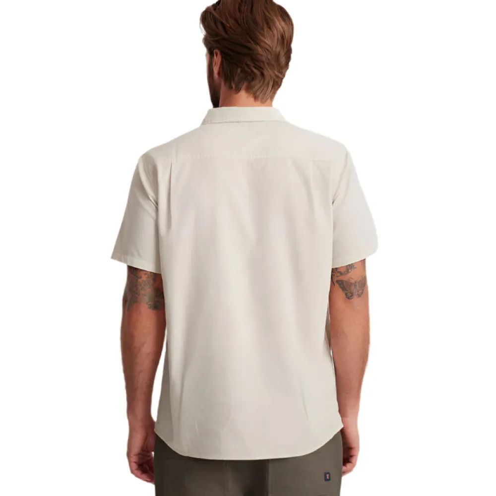 Shirts-Roark Made To Fade Short Sleeve Button Up Shirt Washed Bone